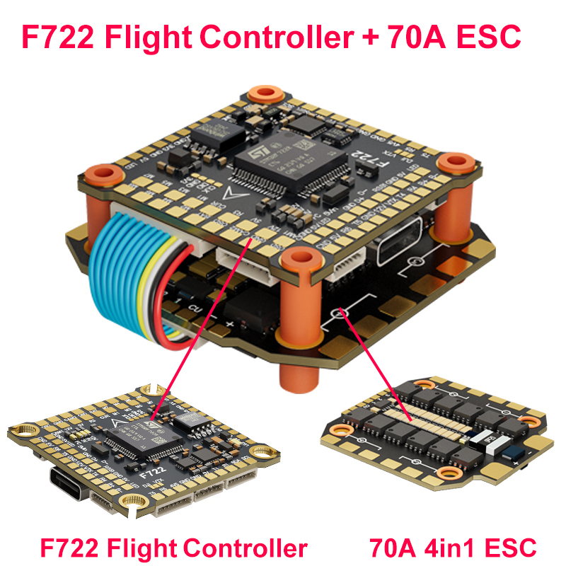 Drone Power Distribution Board - DAKEFPV F722 60A Stack ICM42688P Kontroler